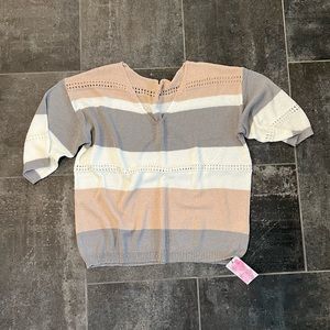 Cropped Striped Sweater